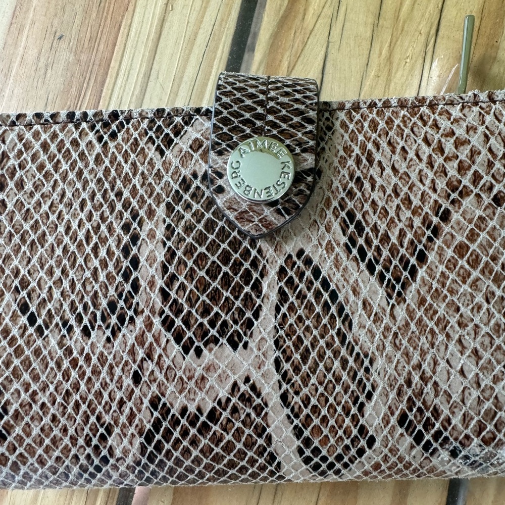 Aimee Kestenberg You're a Star Bi-Fold Wallet - Natural Snake